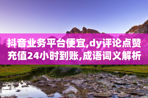 抖音业务平台便宜,dy评论点赞充值24小时到账,成语词义解析_ iPad33.45.128-第1张图片-靖非智能科技传媒