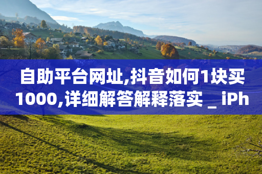 自助平台网址,抖音如何1块买1000,详细解答解释落实 _ iPhone54.67.219