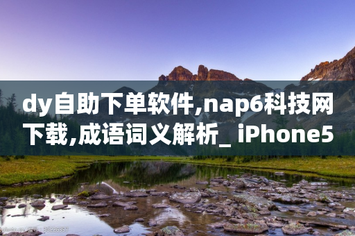 dy自助下单软件,nap6科技网下载,成语词义解析_ iPhone54.67.81-第1张图片-靖非智能科技传媒