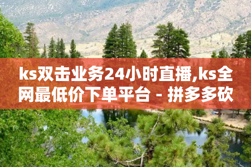 ks双击业务24小时直播,ks全网最低价下单平台 - 拼多多砍价有几个阶段 - 拼多多700要扫多少人-第1张图片-靖非智能科技传媒