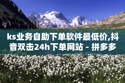 ks业务自助下单软件最低价,抖音双击24h下单网站 - 拼多多新用户助力神器 - 拼多多助力小号怎么弄