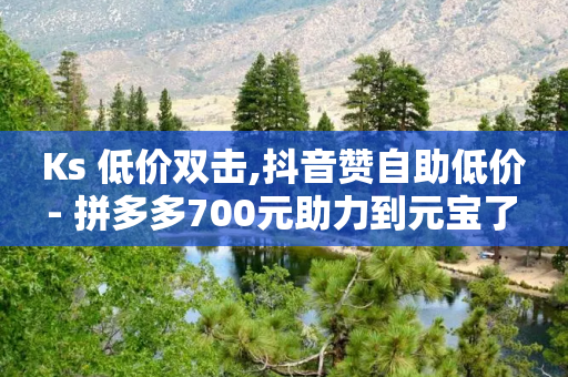 Ks 低价双击,抖音赞自助低价 - 拼多多700元助力到元宝了 - 五单免单入口