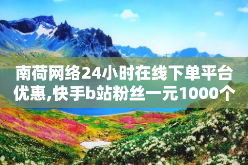 南荷网络24小时在线下单平台优惠,快手b站粉丝一元1000个活粉 - 拼多多帮砍助力软件 - 拼多多助力网站大转盘-第1张图片-靖非智能科技传媒