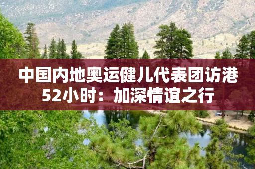 中国内地奥运健儿代表团访港52小时：加深情谊之行-第1张图片-靖非智能科技传媒