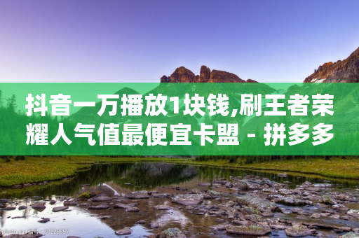 抖音一万播放1块钱,刷王者荣耀人气值最便宜卡盟 - 拼多多拉人助力群 - 拼多多商家版官网入口网址-第1张图片-靖非智能科技传媒