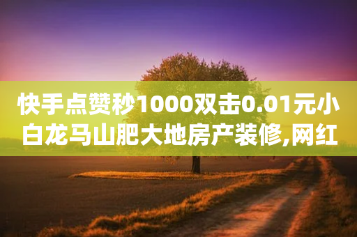 快手点赞秒1000双击0.01元小白龙马山肥大地房产装修,网红24小时下单助手,结论释义解释落实 _ iPad33.45.94