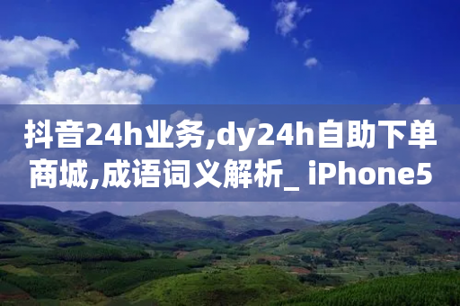 抖音24h业务,dy24h自助下单商城,成语词义解析_ iPhone54.67.42-第1张图片-靖非智能科技传媒