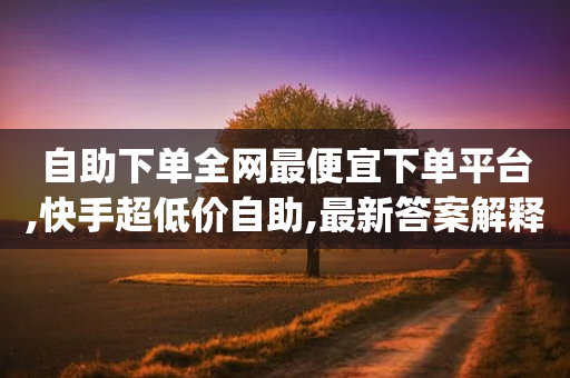 自助下单全网最便宜下单平台,快手超低价自助,最新答案解释落实 _ VIP345.324.140