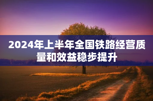 2024年上半年全国铁路经营质量和效益稳步提升-第1张图片-靖非智能科技传媒