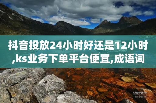 抖音投放24小时好还是12小时,ks业务下单平台便宜,成语词义解析_ iPhone34.2.368