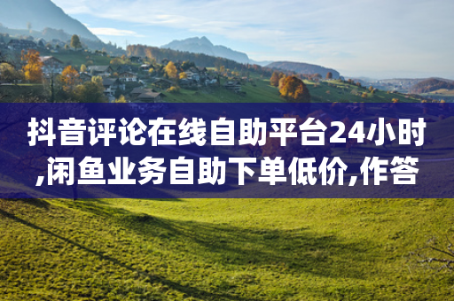 抖音评论在线自助平台24小时,闲鱼业务自助下单低价,作答解释落实 _ iPhone54.67.149