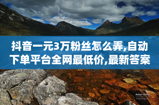 抖音一元3万粉丝怎么弄,自动下单平台全网最低价,最新答案解释落实 _ iPad33.45.190-第1张图片-靖非智能科技传媒