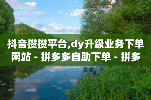 抖音攒攒平台,dy升级业务下单网站 - 拼多多自助下单 - 拼多多单号转化