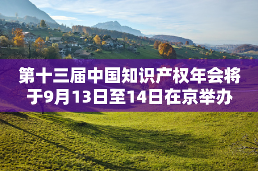 第十三届中国知识产权年会将于9月13日至14日在京举办-第1张图片-靖非智能科技传媒