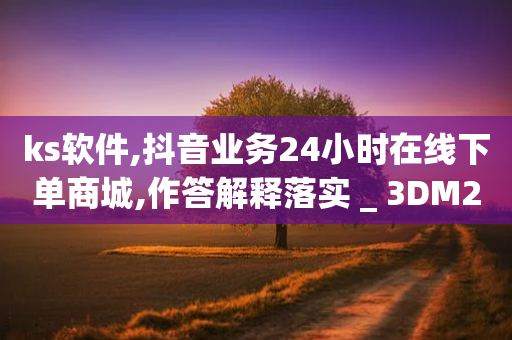 ks软件,抖音业务24小时在线下单商城,作答解释落实 _ 3DM232.34.62