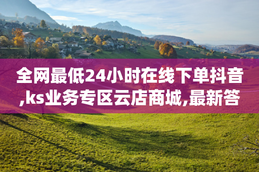 全网最低24小时在线下单抖音,ks业务专区云店商城,最新答案解释落实 _ IOS89.32.91-第1张图片-靖非智能科技传媒