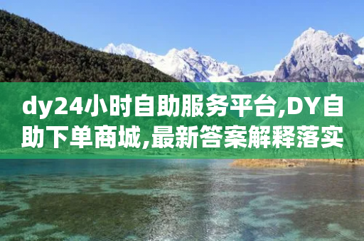 dy24小时自助服务平台,DY自助下单商城,最新答案解释落实 _ iPad33.45.274