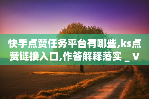 快手点赞任务平台有哪些,ks点赞链接入口,作答解释落实 _ VIP345.324.171-第1张图片-靖非智能科技传媒