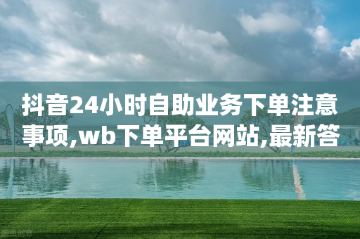 抖音24小时自助业务下单注意事项,wb下单平台网站,最新答案解释落实 _ IOS89.32.189-第1张图片-靖非智能科技传媒