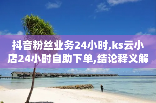 抖音粉丝业务24小时,ks云小店24小时自助下单,结论释义解释落实 _ GM版169.322.293