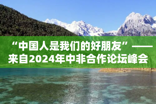 “中国人是我们的好朋友”――来自2024年中非合作论坛峰会新闻中心的非洲声音-第1张图片-靖非智能科技传媒