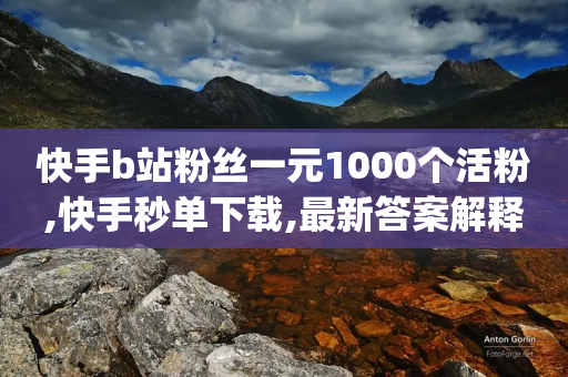 快手b站粉丝一元1000个活粉,快手秒单下载,最新答案解释落实 _ VIP345.324.181-第1张图片-靖非智能科技传媒