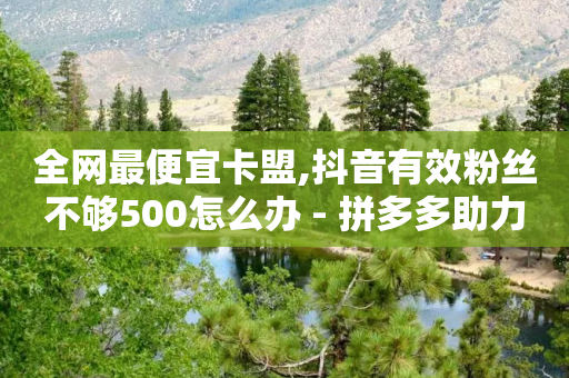 全网最便宜卡盟,抖音有效粉丝不够500怎么办 - 拼多多助力10个技巧 - 怎么利用咸鱼和拼多多赚差价