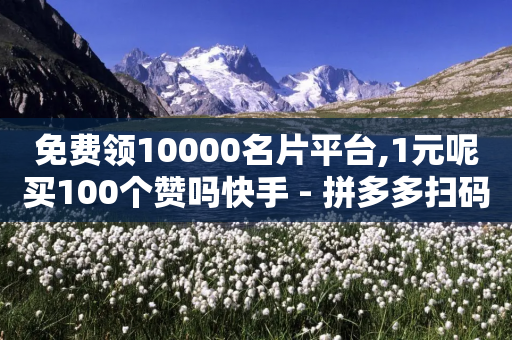 免费领10000名片平台,1元呢买100个赞吗快手 - 拼多多扫码助力群 - 拼多多网页版登录页面