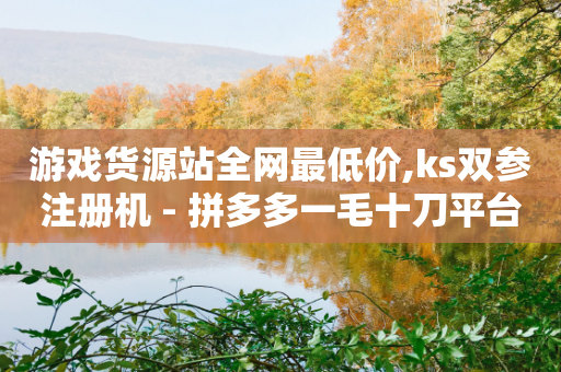 游戏货源站全网最低价,ks双参注册机 - 拼多多一毛十刀平台 - 拼多多业务自助下单网站