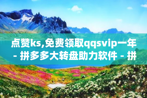 点赞ks,免费领取qqsvip一年 - 拼多多大转盘助力软件 - 拼多多助力散刀