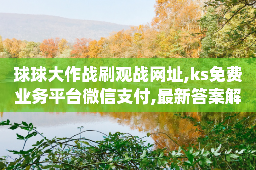 球球大作战刷观战网址,ks免费业务平台微信支付,最新答案解释落实 _ 3DM232.34.49-第1张图片-靖非智能科技传媒