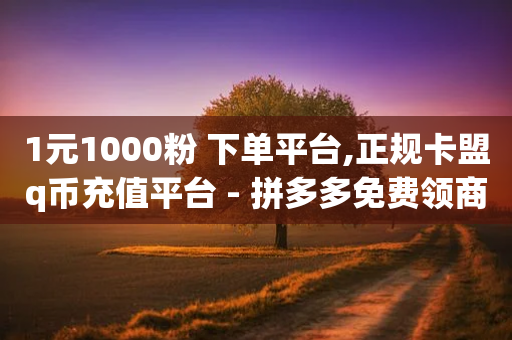 1元1000粉 下单平台,正规卡盟q币充值平台 - 拼多多免费领商品助力 - 拼多多代刷新版