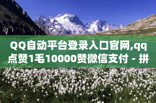 QQ自动平台登录入口官网,qq点赞1毛10000赞微信支付 - 拼多多怎么助力成功 - 微信接单4到8元任务群