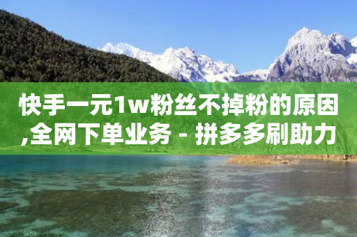 快手一元1w粉丝不掉粉的原因,全网下单业务 - 拼多多刷助力网站哪个可靠 - 自助下单几毛