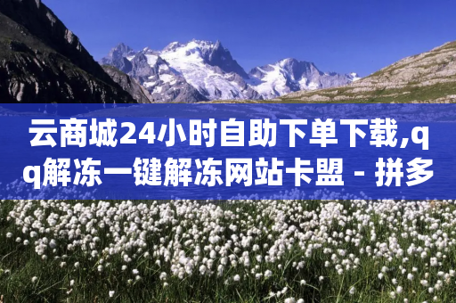 云商城24小时自助下单下载,qq解冻一键解冻网站卡盟 - 拼多多刷助力网站新用户真人 - 怎么在拼多多开无货源网店