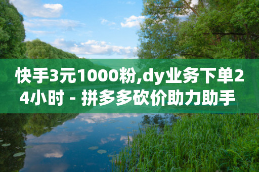 快手3元1000粉,dy业务下单24小时 - 拼多多砍价助力助手 - 多多助手怎么找辅助工具-第1张图片-靖非智能科技传媒