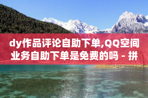 dy作品评论自助下单,QQ空间业务自助下单是免费的吗 - 拼多多真人助力 - 拼多多助力黑科技软件