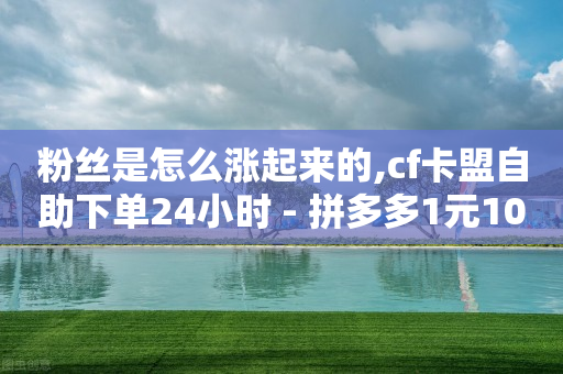 粉丝是怎么涨起来的,cf卡盟自助下单24小时 - 拼多多1元10刀网页版 - 拼多多新用户吞刀怎么解决