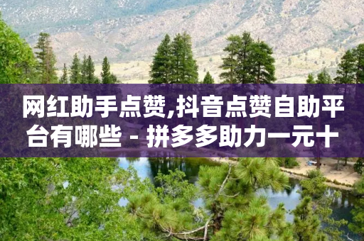 网红助手点赞,抖音点赞自助平台有哪些 - 拼多多助力一元十刀怎么弄 - 拼多多锦鲤附体投诉有用吗-第1张图片-靖非智能科技传媒