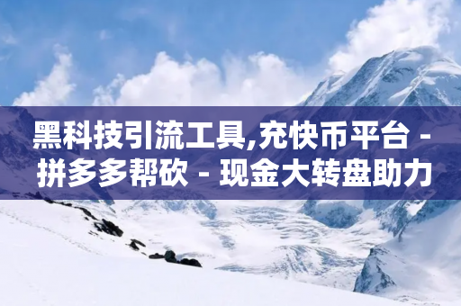 黑科技引流工具,充快币平台 - 拼多多帮砍 - 现金大转盘助力能助力几次