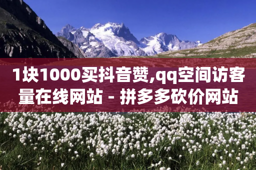 1块1000买抖音赞,qq空间访客量在线网站 - 拼多多砍价网站一元10刀 - 拼多多助力软件有用吗