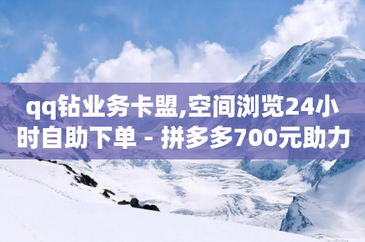 qq钻业务卡盟,空间浏览24小时自助下单 - 拼多多700元助力需要多少人 - 拼多多助力微信群2024