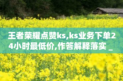 王者荣耀点赞ks,ks业务下单24小时最低价,作答解释落实 _ GM版169.322.132-第1张图片-靖非智能科技传媒