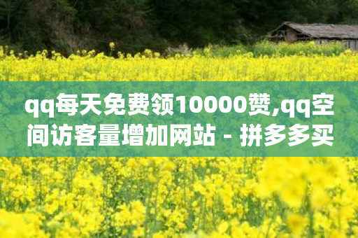 qq每天免费领10000赞,qq空间访客量增加网站 - 拼多多买了200刀全被吞了 - 自动刷助力机器人