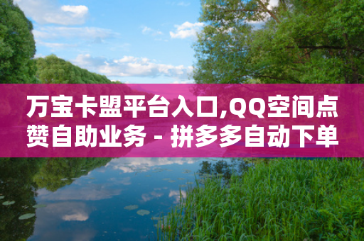 万宝卡盟平台入口,QQ空间点赞自助业务 - 拼多多自动下单5毛脚本下载 - 全站推广一下扣费100