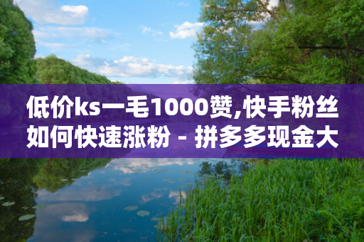 低价ks一毛1000赞,快手粉丝如何快速涨粉 - 拼多多现金大转盘助力 - 700元锦鲤附体要多少个