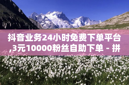 抖音业务24小时免费下单平台,3元10000粉丝自助下单 - 拼多多黑科技引流推广神器 - 拼多多大转盘肋力有风险吗