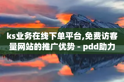 ks业务在线下单平台,免费访客量网站的推广优势 - pdd助力网站免费 - 拼多多自动助力神器-第1张图片-靖非智能科技传媒