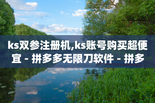 ks双参注册机,ks账号购买超便宜 - 拼多多无限刀软件 - 拼多多pc网页端在哪里