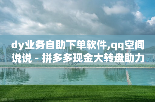 dy业务自助下单软件,qq空间说说 - 拼多多现金大转盘助力 - 助力购买-第1张图片-靖非智能科技传媒